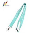 100% Polyester Pantone Beautiful Green Keychain Single Custom Lanyard Pen