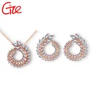 manufacturers direct sales chain rose plating leaf jewelled set