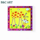 Baby room cute giraffe tiger waterproof canvas print photo frame paintings