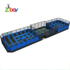 Cool Park Square Colorful Cool Long Trampoline Park with Foam Area