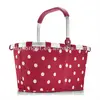 Double handles collapsible folding fabric shopping basket
