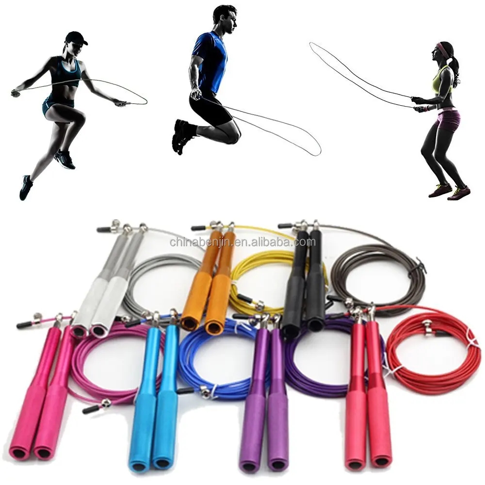 Speed Jumping Rope Adjustable Lightweight Portable for Men Women Self-Locking Skipping Rope with Aluminum Handle Cardio Fitness