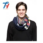 Cable Scarf Men Scarf Multicolor Blue Cable Wave Mens City Infinity Scarf