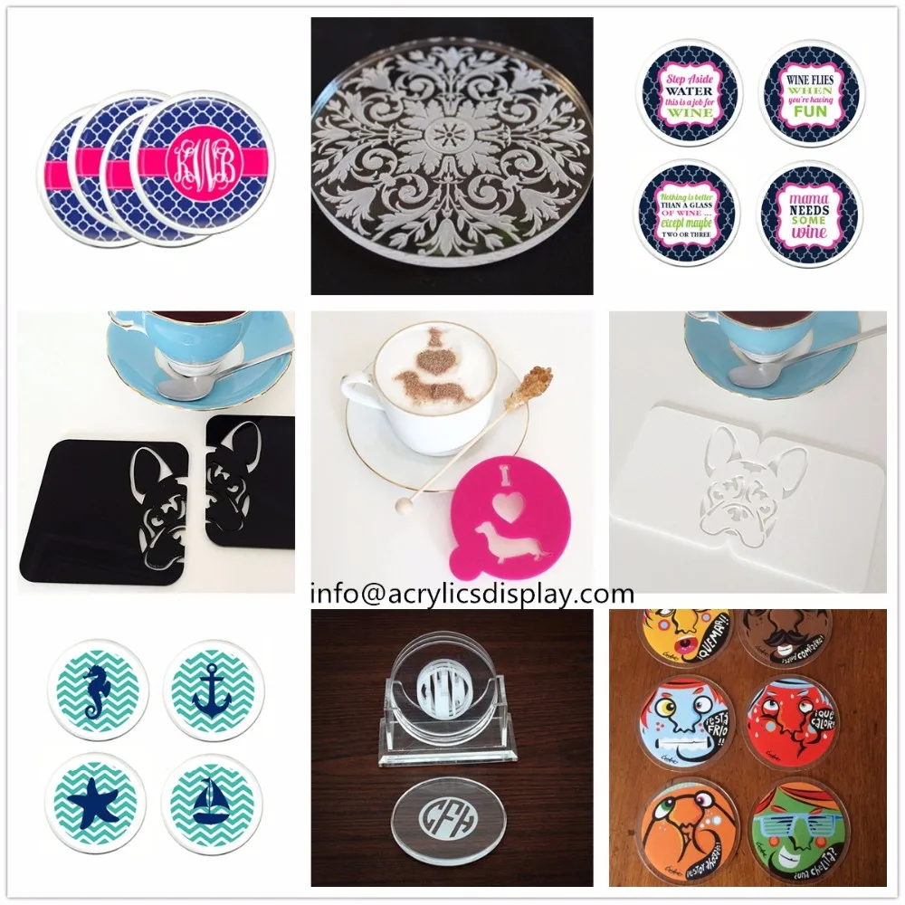 Wholesale Nice looking square acrylic coaster