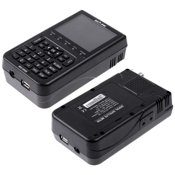 Professional Digital Satellite Signal Finder Meter Openbox Azamerica Azbox Bravissim 3.5" SATlink WS-6908 DVB-S FTA Skybox