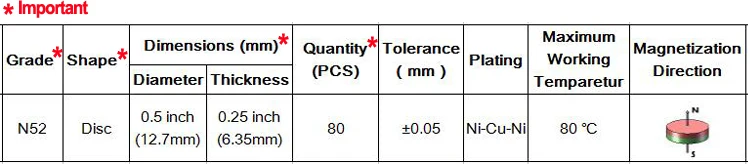 Arc Acrylic 7000 Gauss Neodymium Magnet