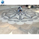 2019 newest mabrle Flooring medallion water jet marble border designs