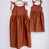 2018 Fashion Boutique Summer Baby Children Linen Dresses