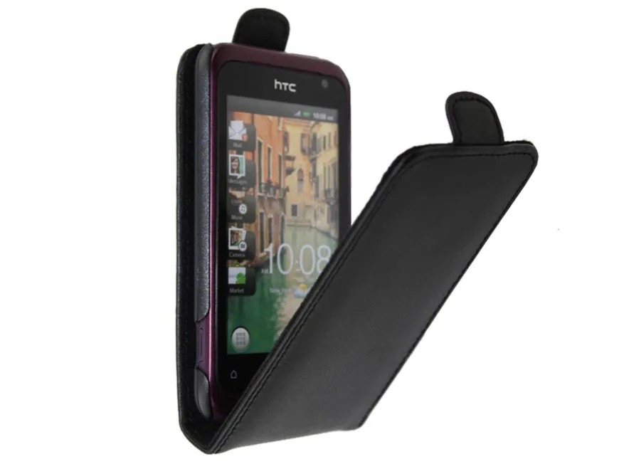 100% Genuine Leather Case For HTC Rhyme G20 Free Shipping Best Quality Cheapest Leather Flip Case