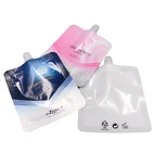 Plain aluminum foil logo custom spout pouch cosmetic pouch bags