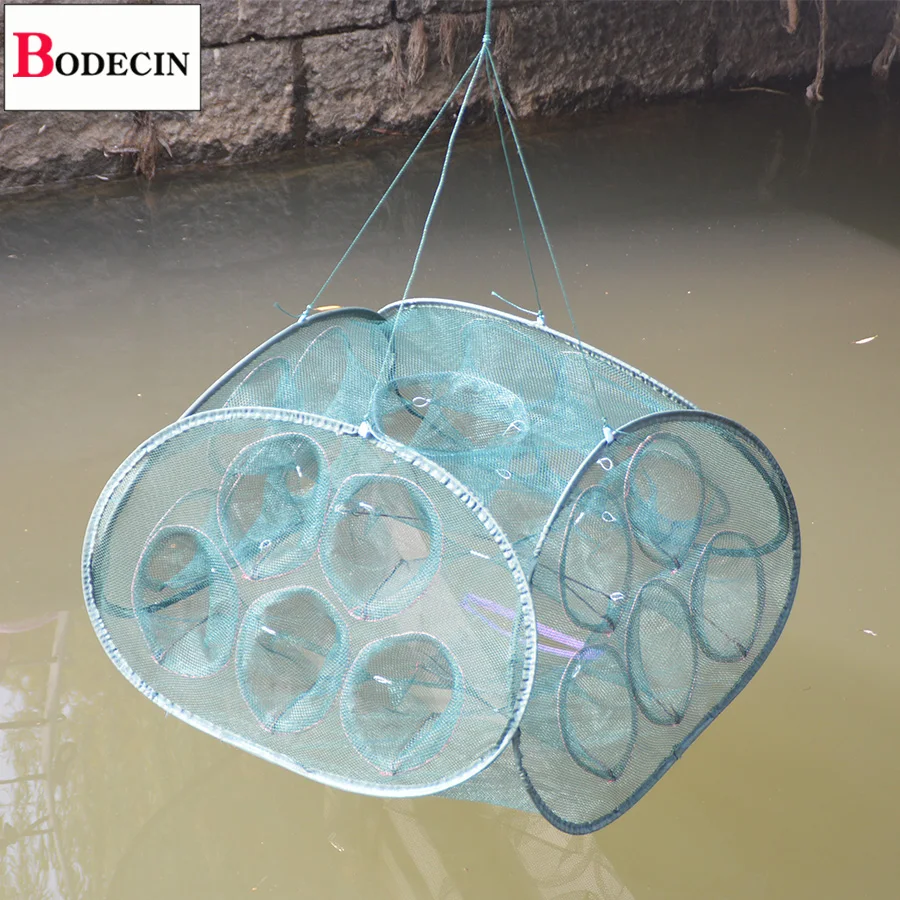 21 Inlets Mesh Fishing Net Folded Crab Trap Network Casting Crayfish Catcher Tank China Cages For Fish Cheap Networks Nets Tool (11)
