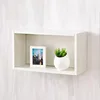 Commercial floating cube wooden wall shelf for books