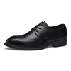 High Class Men Black Gray Lace-up Style Formal Leather Dress Shoes Office Sneakers