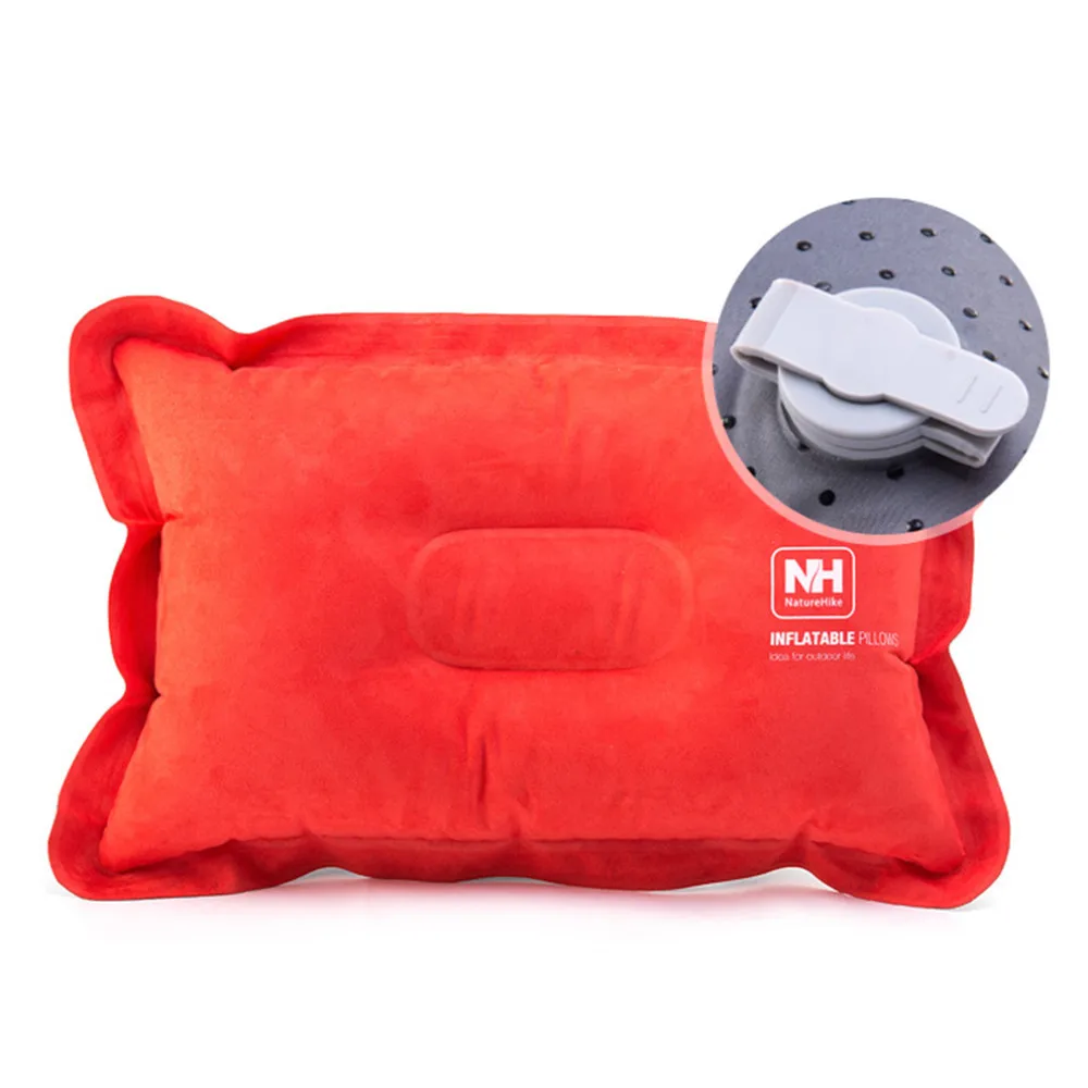 Sales Promotion Mini Travel Pillow Ultralight Portable Air Inflatable Suede Outdoor CampingTravel Soft Pillow Free Shipping