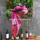 high quality own design 100% silk square scarves shawls for ladies