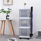 Clear 2 side door plastic shoe box container
