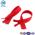 DAWEI brand wholesale good quality strong quality 3# Tear Drop woven tape invisible nylon zipper