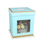 Custom Wholesale Square Art Paper Cardboard Cake Box With Window Chinese Manufacture