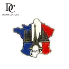 Paris sight custom souvenir metal aluminum tower shape fridge magnet for kids gift