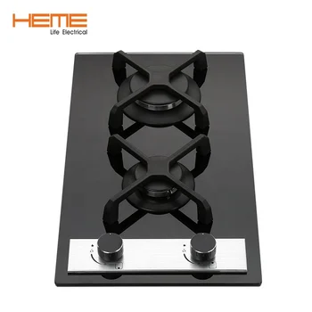 30cm Glass Hob Gas Cooker Stove 2 Burner Natural Gas Cooktop