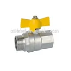 Butterfly Handle Forged Nickel Plated Brass Ball Valve for Gas Installation(FM)
