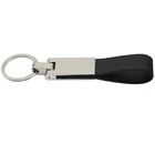 High quality custom engraved pu leather metal key chain