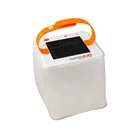 LuminAID PackLite Logo collapsible Collapsed Inflatable folding 100% waterproof 2-in-1 Phone Charger LED camp Lanterns