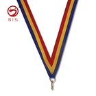 Bulk satin wide gold glitter cobalt blue medal with ribbon