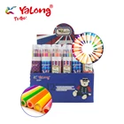 YL815033-12 top quality triangle wooden color pencil with paper tube 12 18 24 36 colors kids pencils set