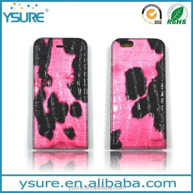 Pink Crocodile Pattern Top Grade Flip Wallet Leather Phone Case For Lenovo P90 With Plaid Pattern Lining