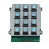 Illuminated custom made silicone button rubber metal audio intercom system keypad