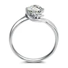 Diamond engagement ring round cut fine jewellery real 18k white gold wedding ring for women