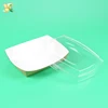 Factory direct sale clear disposable plastic wood pulp paper food storage containers