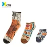 Food pattern funny custom logo printed custom print socks