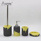 Fashion Hotel Washroom Decorative Home Gift Polyresin Bathroom Set