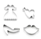 Stainless Steel Cookie Cutter set of 4pcs Valentine's Day Theme Cookie Cutters