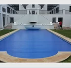 automatic hard plastic swimming pool cover with 12V motor