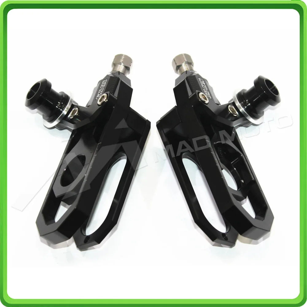 Motorcycle Chain Tensioner Adjuster with bobbins kit for Yamaha R6 YZF-R6 2006 2007 2008 2009 2010 2011 2012 Black (3)