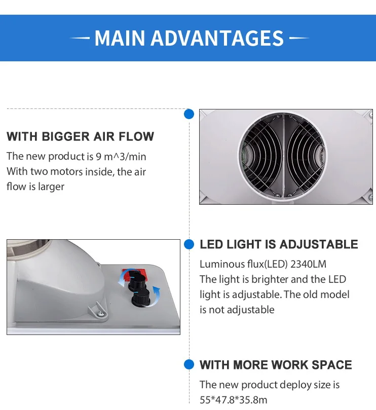 New Designed mini spray booth  extractor for painting  filter