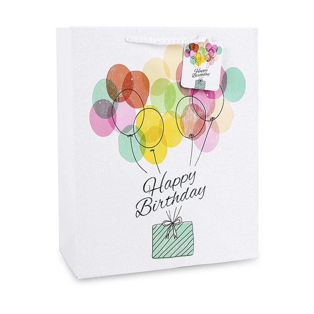 rainbow color birthday party bag hot selling gift paper bag