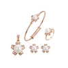 64125 Xuping fashion baby jewelry imitation pearl rose gold color jewelry set, pearl jewelry