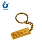 Key Ring Gold Keychain Ring Wholesale Metal Bullion Key Ring Popular Gold Bar Shaped Keychain