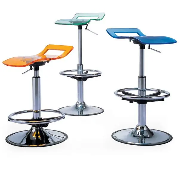 Modern style transparent acrylic swivel adjustable Bar stool