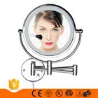 8.5 inch UL listed chrome finish LED light bathroom wall mount makeup magnifying mirror, magic decorative wall mirror