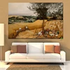 Getting wheat on the farm Autumn Landscape Oil Painting Print On Canvas Free Sample