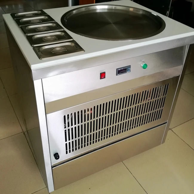 Automatic Defrosting Thailand Fried Ice Cream Machine Fried