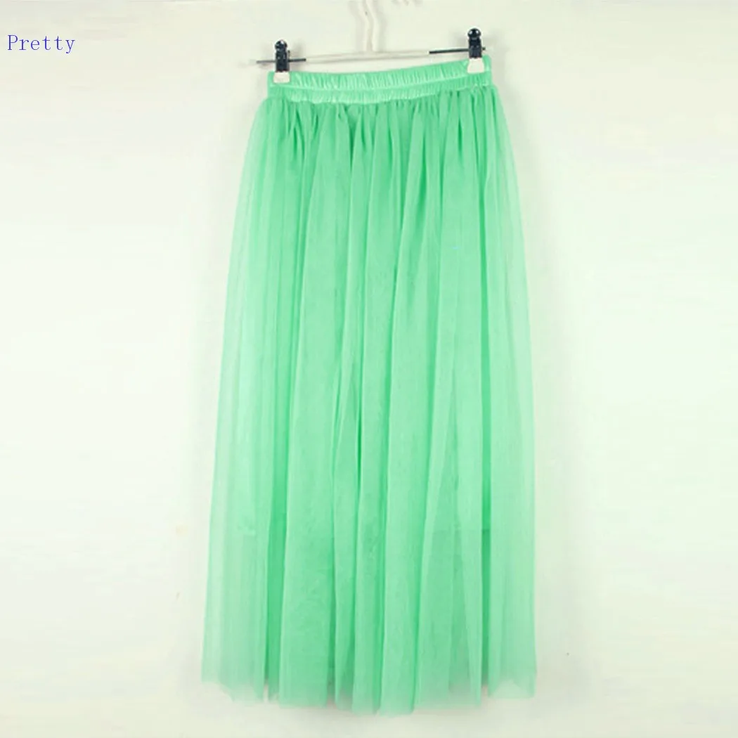 Best Selling Women Princess Skirts Fairy Style Voile Tulle Skirt Bouffant Puffy 2014 New Fashion Lace Long Skirts 29