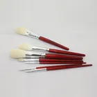 Private label horse hair makeup brush set eyebrow brush