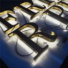 2019 High Quality Polished Metal Letter Sign Outdoor Led Backlit Sign for Shop