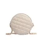 Girls PU Leather Round Crossbody Sling Bag Women Cell Phone Lady Sling Bag